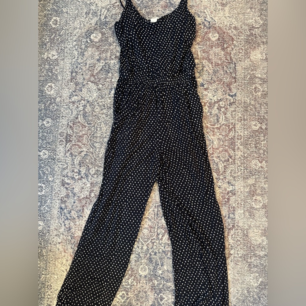 H&M Black and White Patterned Jumpsuit